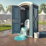 overflowing porta potty