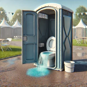 overflowing porta potty