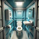 Flushing porta potty