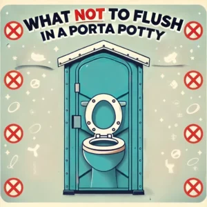 what not to flush in a porta potty